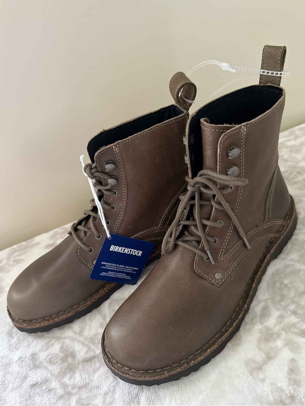 NEW Birkenstock Bryson Brown Lace-Up Leather Boots Size 41 / L 10 / M 8